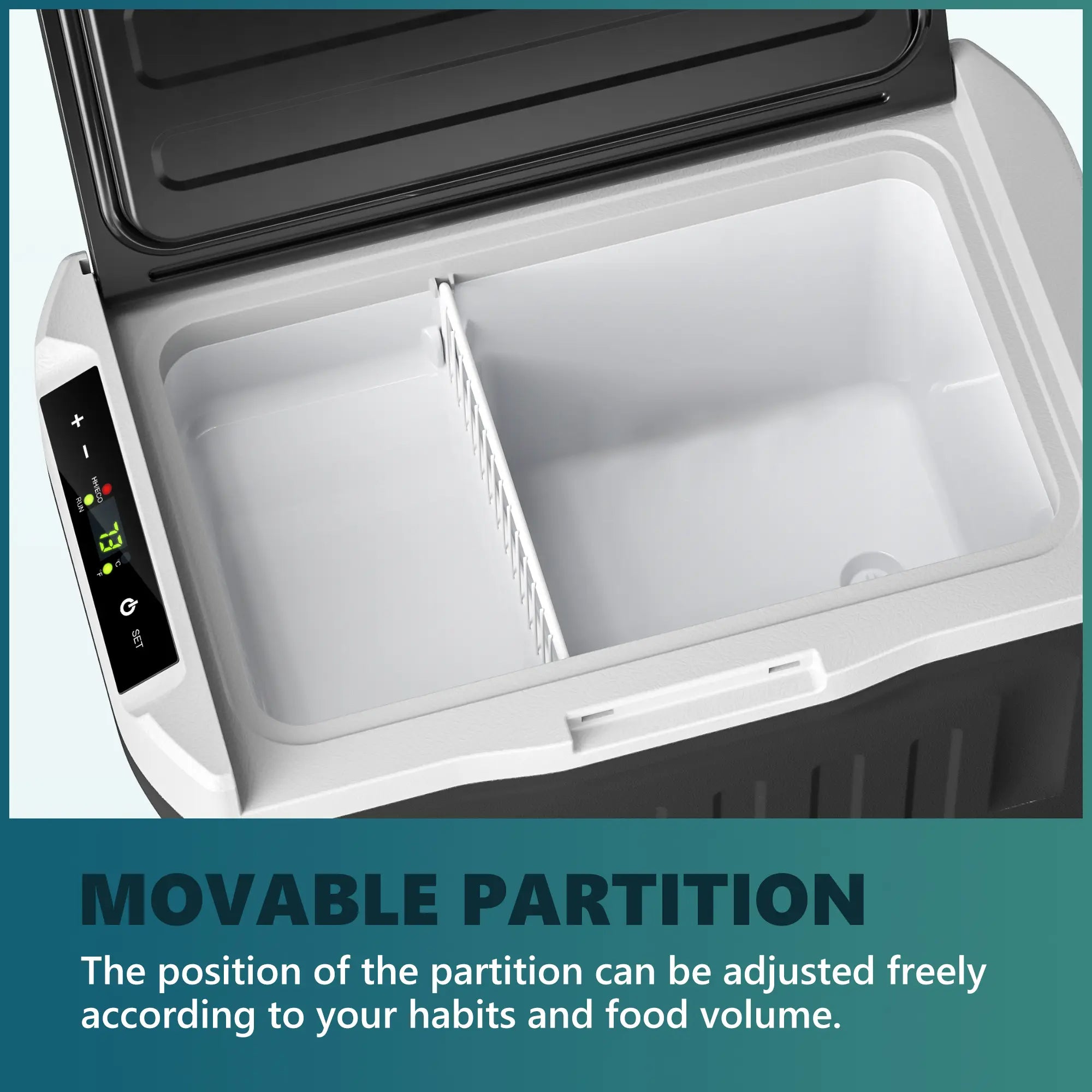 Car Fridge Portable Freezer with 12/24V DC & 110-240V AC
